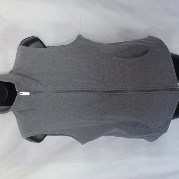 Land's End zipper vest with pockets, gray, size S - Picture 1 of 7